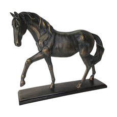 CABALLO DUES DECORATIVO DE RESINA COLOR NEGRO