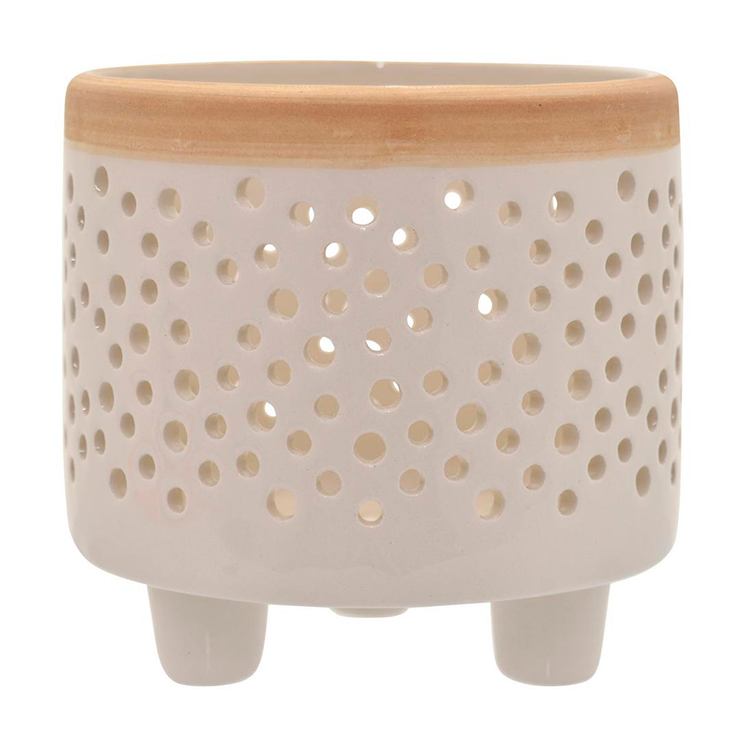 MACETA BLANCA CALADA MINI
