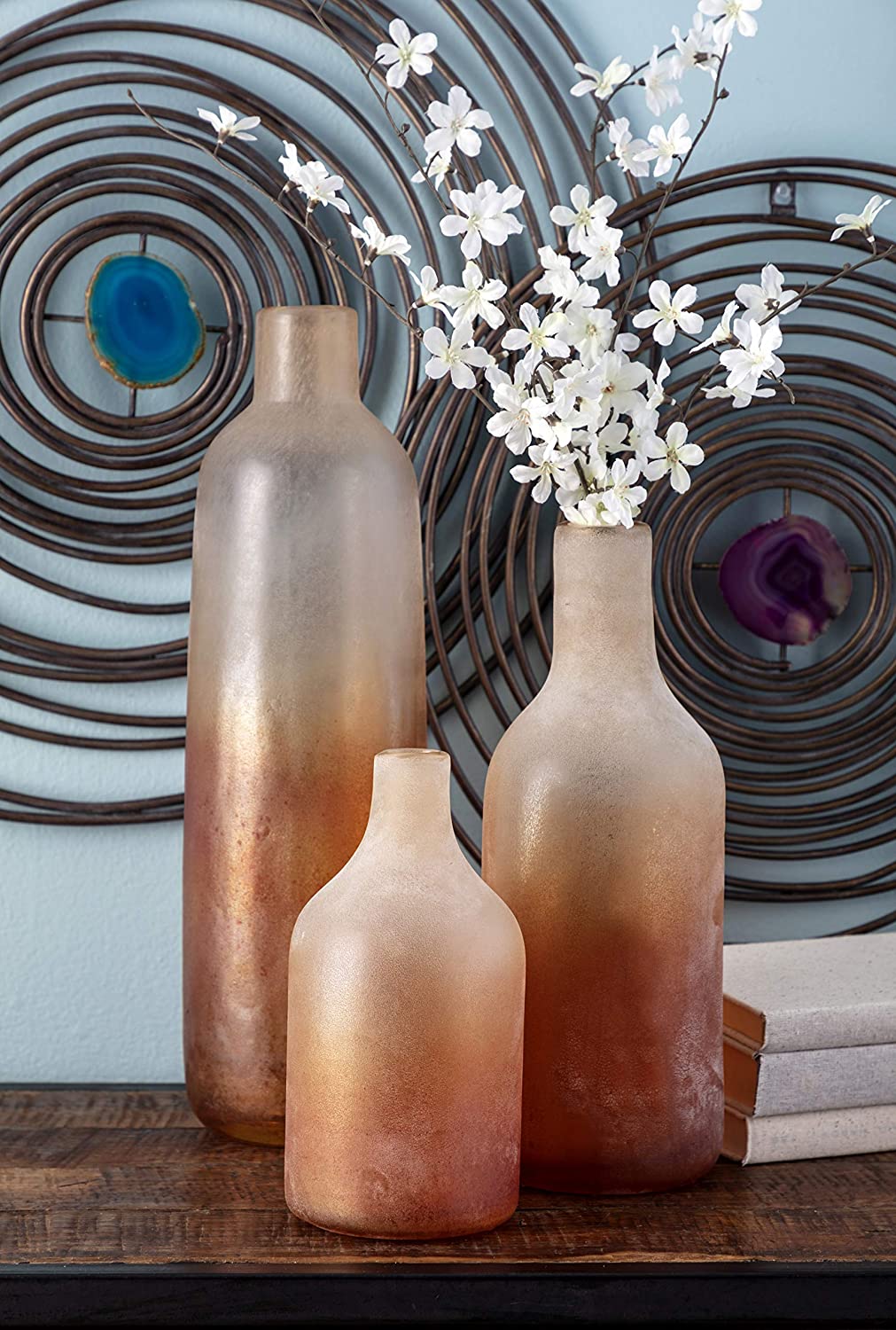 BOTELLAS DUES DECORATIVAS DE VIDRIO