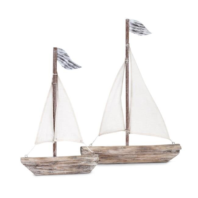 VELEROS DUES DECORATIVOS DE MADERA