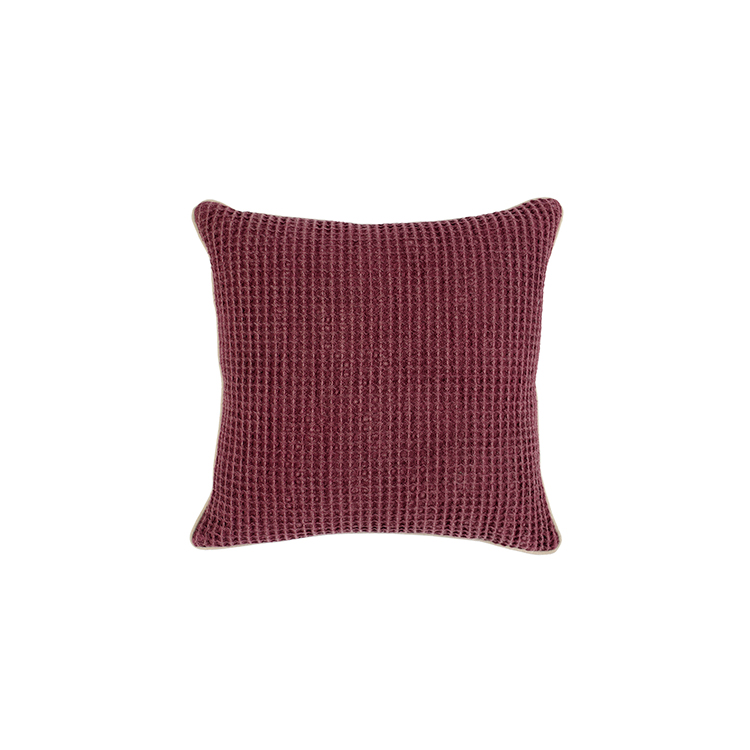 COJIN DECORATIVO DUES CUADRADO LINO COLOR ROJO