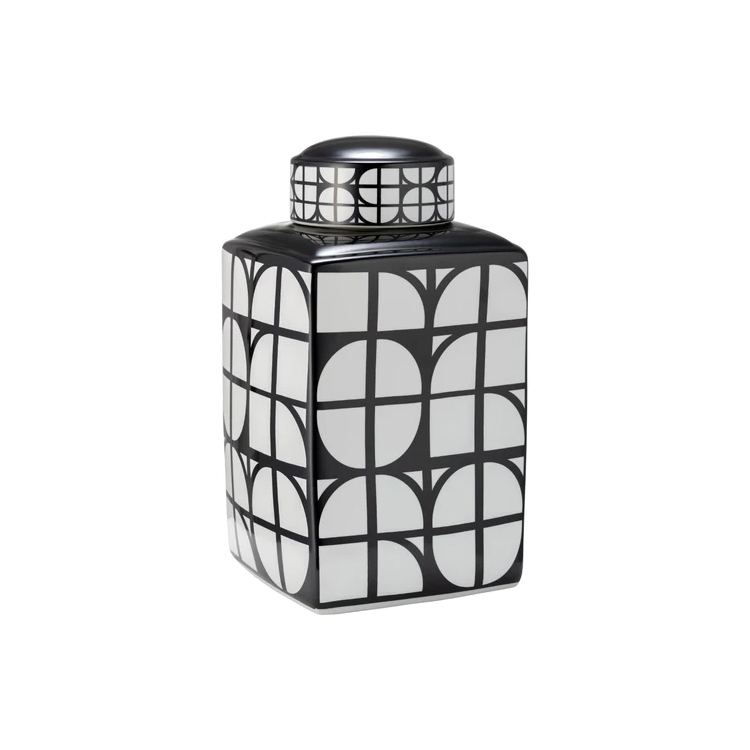 JARRA  TAPA, NEGRO BLANCO CHICA