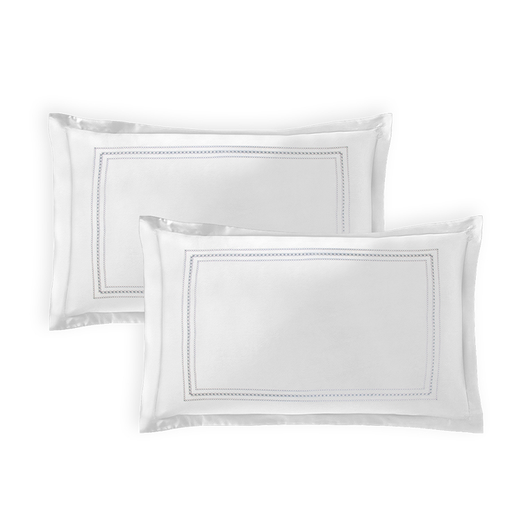 Set de 2 fundas de almohada bordado Jules Grey