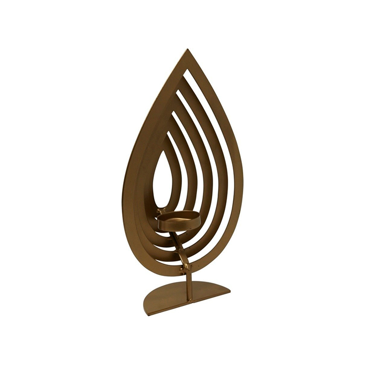 Figura de Gota de Metal Color Dorado | Accesorio Decorativo