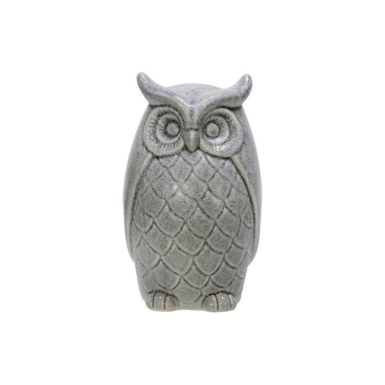 Buho Decorativo de Cerámica | Color Gris
