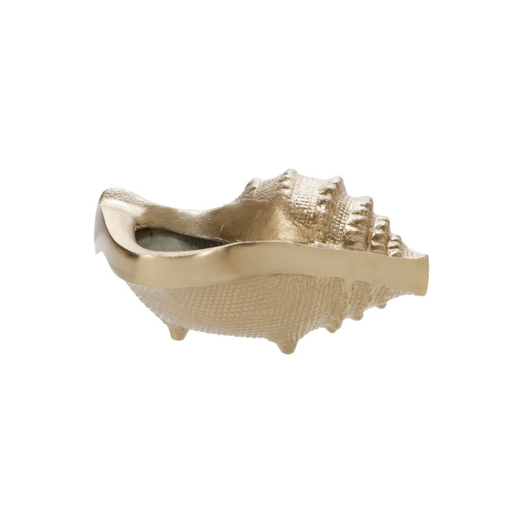 Accesorio Decorativo de Mar | Concha Color Dorado | Metal