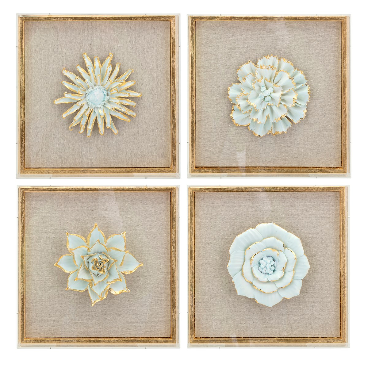 CUADRO  DE FLORES DE PORCELANA